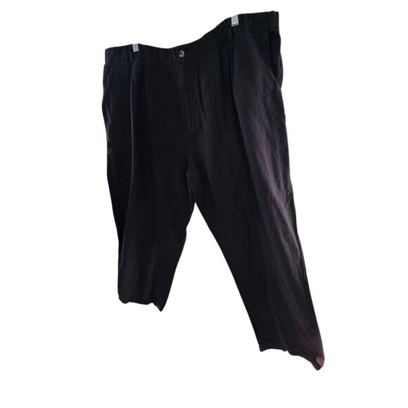 Able Black Linen Cotton Blend Charlie Tapered Oversize Pants Pockets Size 14 - Picture 9 of 12